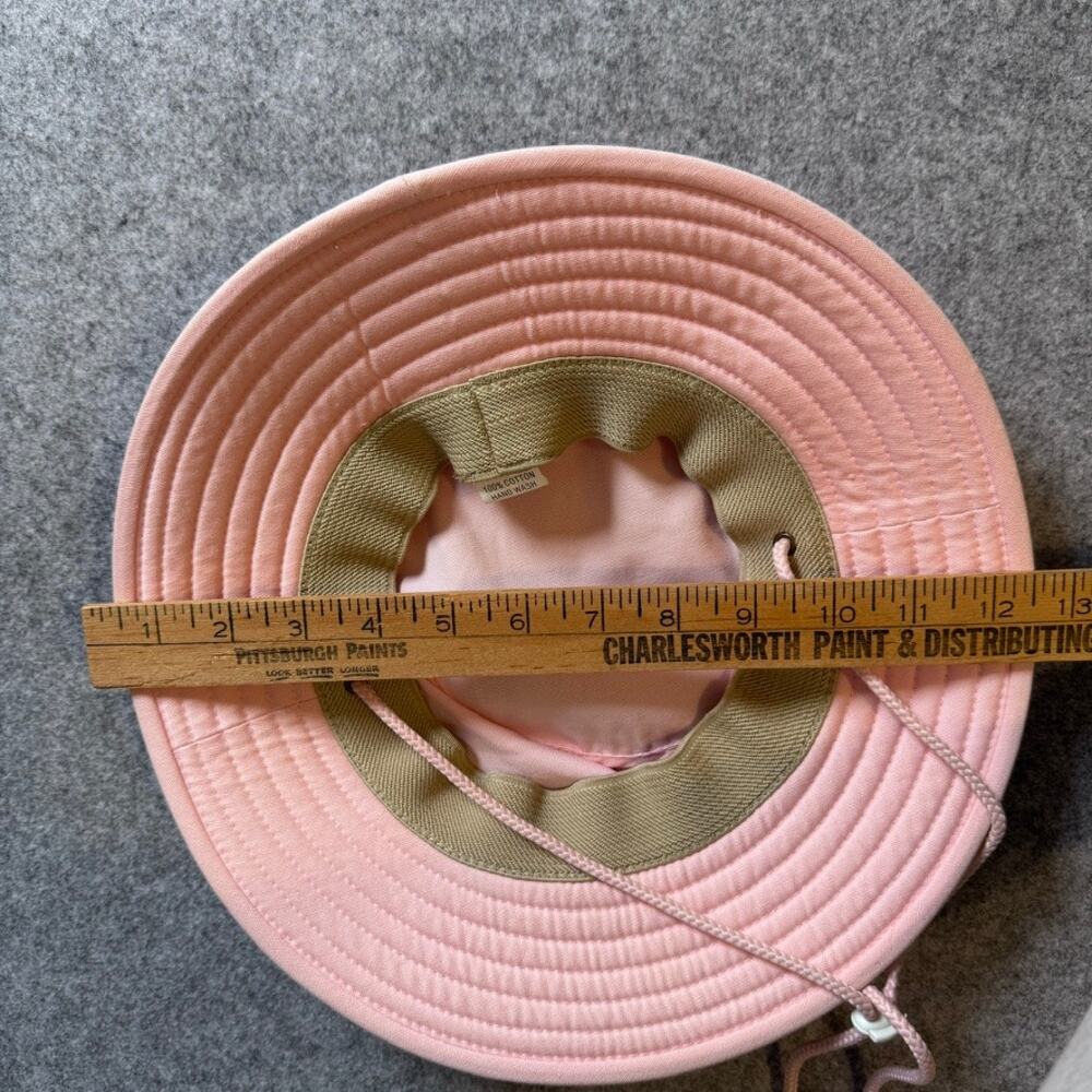Sloggers Pink Cotton Wide Brim Sun Hat Bucket Garden Hat Chin Strap One Size - Picture 9 of 9
